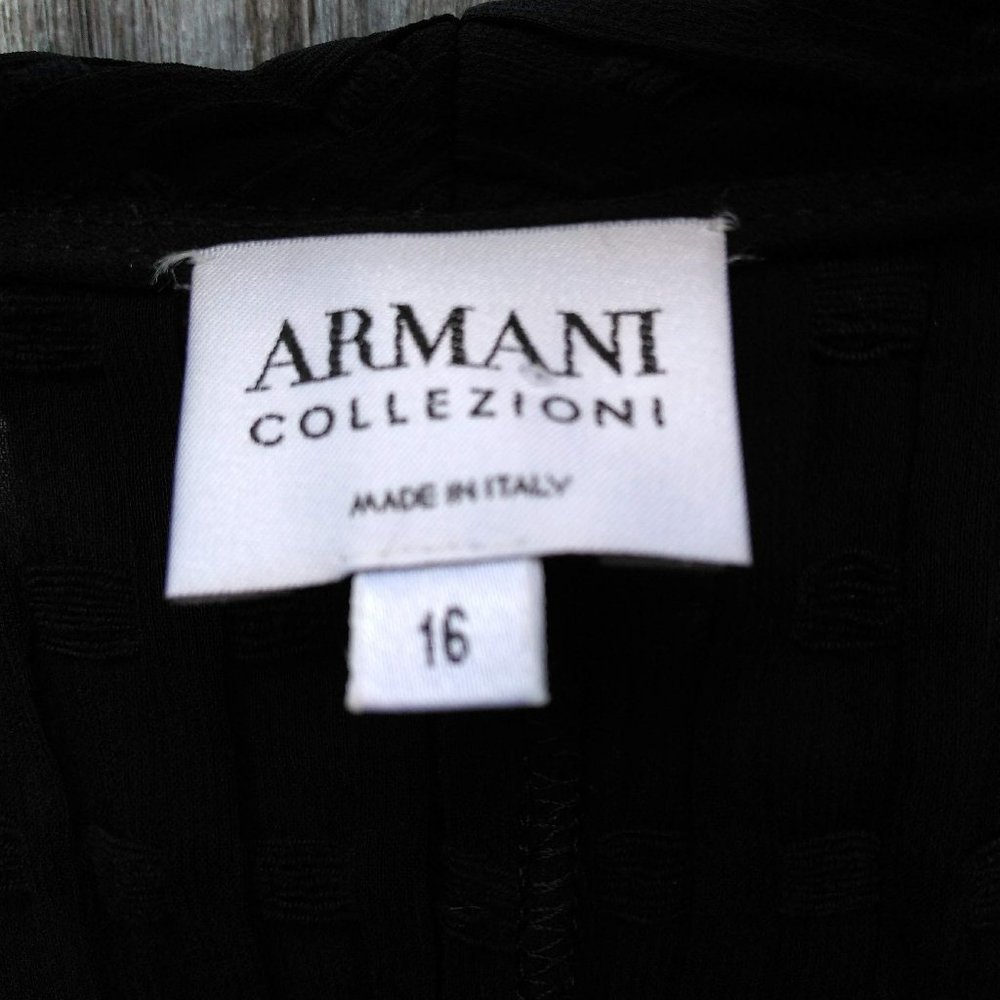 Armani Collezioni black button front jacket or blouse 16